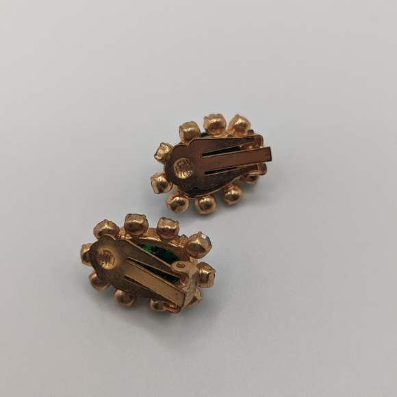 Vintage Fire Opal Clip On Earrings Beautiful Condition ✨ - Picture 4 of 5